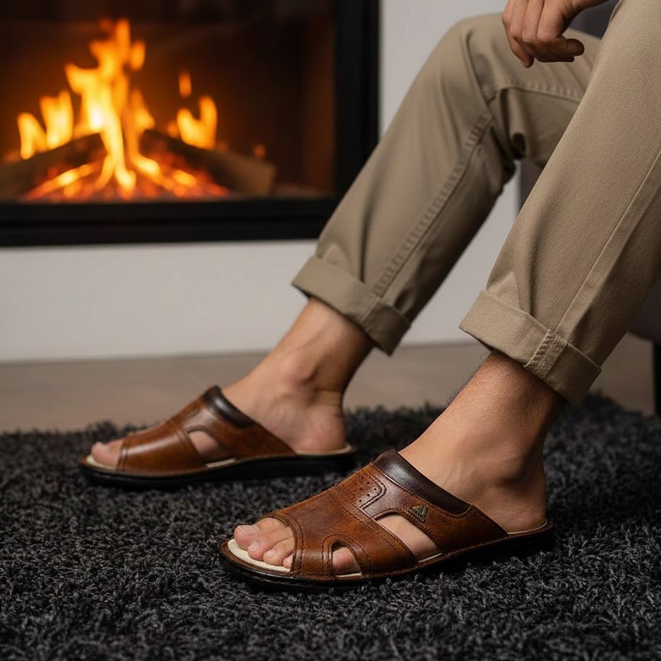 خرید آنلاین دمپایی طبی مردانه آرای مدل شانلی کد 15